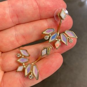 Kendra Scott Opal & Gold Earrings
